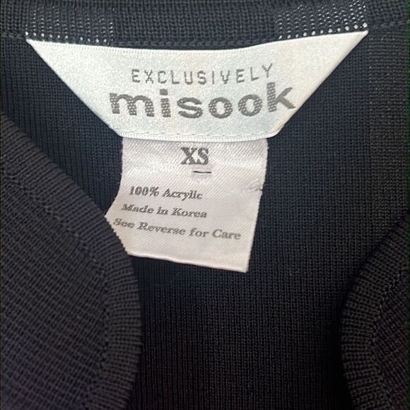 Exclusively Misook Women’s Open Front  Black Pink Knit Cardigan Jacket Sz XS - Picture 10 of 10